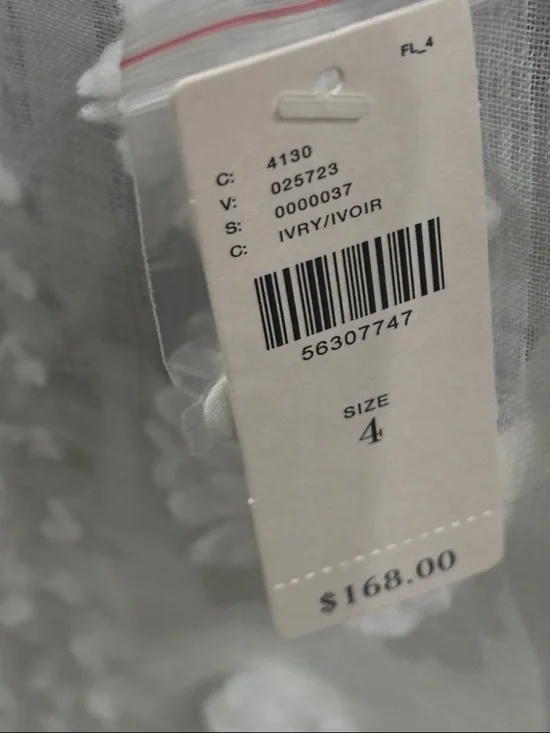 NWT Anthro Sunday in Brooklyn Bonita Mini Dress Ivory Lace Swiss Dot Size 4 - Picture 8 of 9